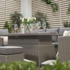 Barbados Lounge Set With Ceramic Top 3 Seater Slate Grey -GardenChic Elegant Shop 416643 4