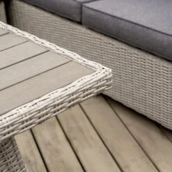 Barbados Corner Set Long Right With Polywood Top Stone Grey -GardenChic Elegant Shop 416656 3