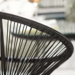 Rio 4 Piece Seating Set Black PU -GardenChic Elegant Shop 416668 12