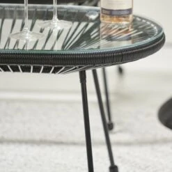 Rio 4 Piece Seating Set Black PU -GardenChic Elegant Shop 416668 13