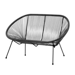 Rio 4 Piece Seating Set Black PU -GardenChic Elegant Shop 416668 4