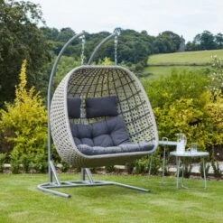 St Kitts Double Hanging Chair Stone Grey -GardenChic Elegant Shop 416681 8