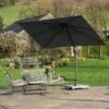 Voyager T1 Oblong Anthracite Parasol 3m X 2m 2 Voyager T1 Oblong Anthracite Parasol 3m X 2m -GardenChic Elegant Shop 416687 3