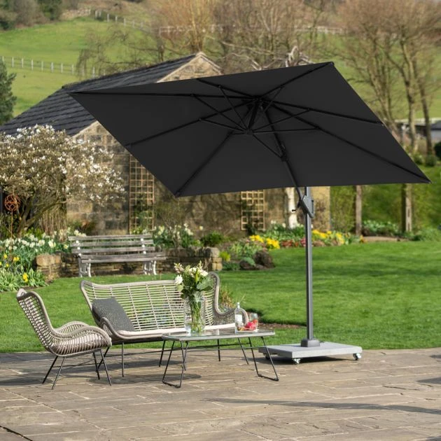 Voyager T1 Oblong Anthracite Parasol 3m X 2m 3 Voyager T1 Oblong Anthracite Parasol 3m X 2m
