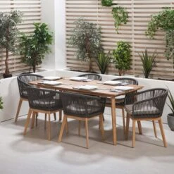 Honolulu Dining Set Grey