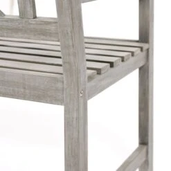 Cambridge Acacia Wood Bench Grey 2 Seater -GardenChic Elegant Shop 416852 8
