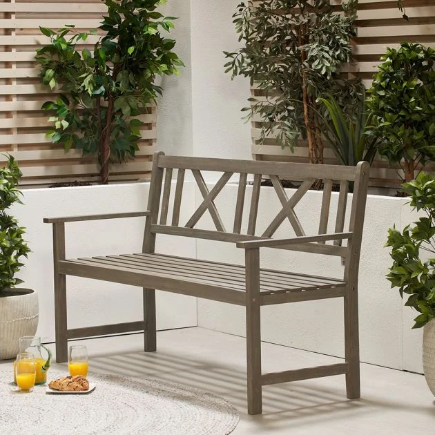 Cambridge Acacia Wood Bench Antique Grey 3 Seater 3 Cambridge Acacia Wood Bench Antique Grey 3 Seater