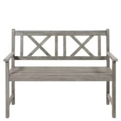 Cambridge Acacia Wood Bench Antique Grey 3 Seater 17 Cambridge Acacia Wood Bench Antique Grey 3 Seater -GardenChic Elegant Shop 416854 3