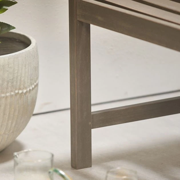 Cambridge Acacia Wood Bench Antique Grey 3 Seater 8 Cambridge Acacia Wood Bench Antique Grey 3 Seater - Image 6