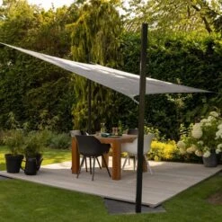 Outdoor Rectangular Shade Sail Grey 3m X 4m