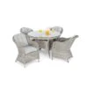 Maze Oxford Round Dining Set With Heritage Chairs 4 Seater
