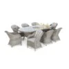 Maze Oxford Oval Ice Bucket Dining Set With Heritage Chairs And Lazy Susan 8 Seater -GardenChic Elegant Shop 416906 2
