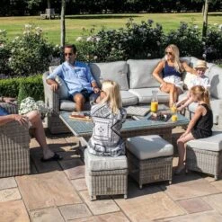 Maze Oxford Deluxe Corner Dining Set With Rising Table And Armchair 9 Maze Oxford Deluxe Corner Dining Set With Rising Table And Armchair -GardenChic Elegant Shop 416908 1