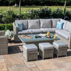 Maze Oxford Deluxe Corner Dining Set With Rising Table And Armchair 10 Maze Oxford Deluxe Corner Dining Set With Rising Table And Armchair -GardenChic Elegant Shop 416908 2