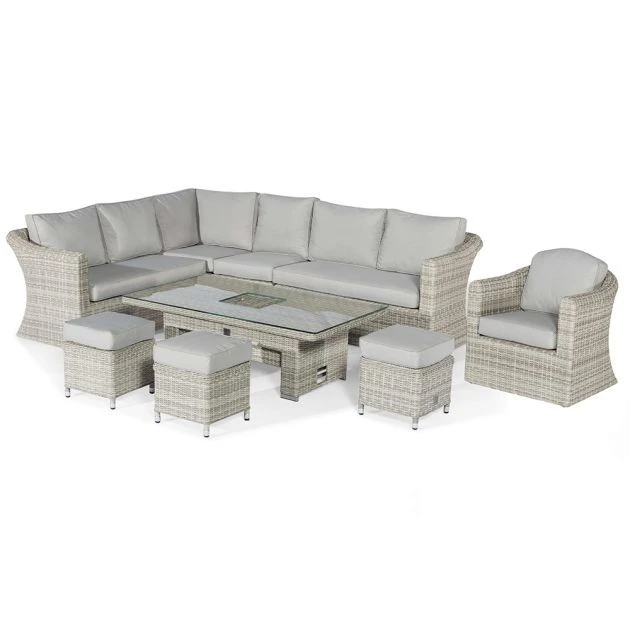 Maze Oxford Deluxe Corner Dining Set With Rising Table And Armchair 3 Maze Oxford Deluxe Corner Dining Set With Rising Table And Armchair