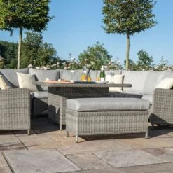 Maze Oxford Royal U-Shaped Sofa Set With Fire Pit -GardenChic Elegant Shop 416910 3