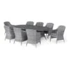 Maze Santorini Oval Dining Set 8 Seater -GardenChic Elegant Shop 416915 1