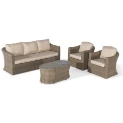 Maze Winchester Sofa Set With Fire Pit 3 Seater
