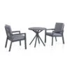 Maze New York 3 Piece Bistro Set Aluminium Grey -GardenChic Elegant Shop 416976 1