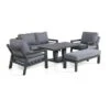 Maze New York 2 Seat Sofa Set With Rising Table Aluminium