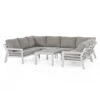 Maze New York U-Shaped Sofa Set Aluminium White