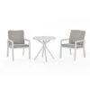 Maze New York 3 Piece Bistro Set Aluminium White