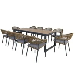 Maze Bali Extending Dining Set Rectangular 10 Seater