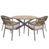 Maze Bali Round Dining Set 4 Seater