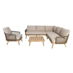 Maze Bali Corner Sofa Set & Lounge Chair With Coffee Table