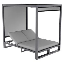 Maze Outdoor Fabric Allure Double Sunlounger Cabana Flanelle