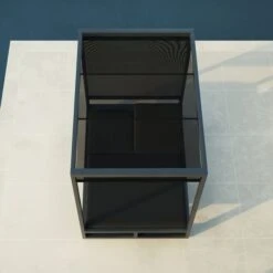 Maze Outdoor Fabric Allure Double Sunlounger Cabana Charcoal