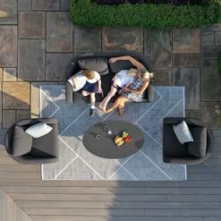 Maze Outdoor Fabric Ambition 2 Seat Sofa Set Charcoal -GardenChic Elegant Shop 417058 3