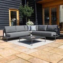 Maze Eve Corner Sofa Group With Spray Stone Coffee Table Flanelle -GardenChic Elegant Shop 417084 7