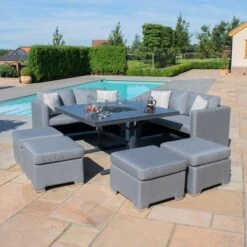 Maze Outdoor Fabric Fuzion Sofa Cube Set With Fire Pit Flanelle -GardenChic Elegant Shop 417096 6