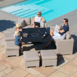 Maze Outdoor Fabric Fuzion Sofa Cube Set With Fire Pit Taupe 7 Maze Outdoor Fabric Fuzion Sofa Cube Set With Fire Pit Taupe -GardenChic Elegant Shop 417099 3