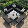 Maze Pulse Deluxe Square Corner Dining Set With Rising Table Charcoal 1 Maze Pulse Deluxe Square Corner Dining Set With Rising Table Charcoal -GardenChic Elegant Shop 417114 2