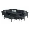 Maze Pulse Rectangular Corner Dining Set With Fire Pit Charcoal