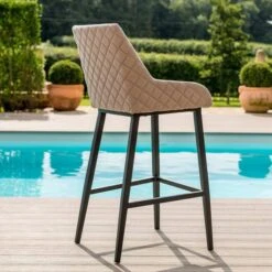 Maze Regal Rectangular Fire Pit Bar Set 8 Seater Taupe -GardenChic Elegant Shop 417156 3