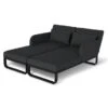 Maze Unity Double Sunlounger Charcoal