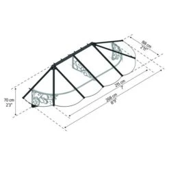 Lily 2600 Door Canopy Clear Black 3 X 9 -GardenChic Elegant Shop 417522 5