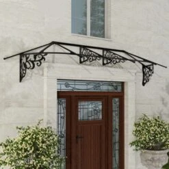 Lily 3100 Door Canopy Clear Black 3 X 10 -GardenChic Elegant Shop 417523 2