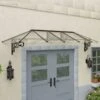 Lily 3100 Door Canopy Clear Black 3 X 10 -GardenChic Elegant Shop 417523 3