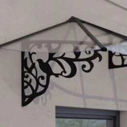 Lily 4700 Door Canopy Clear Black 3 X 16 -GardenChic Elegant Shop 417526 5