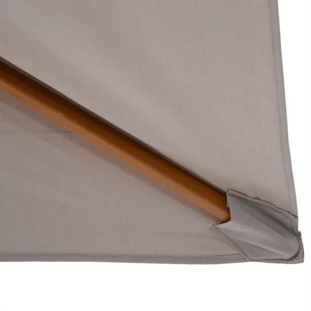 OUTSUNNY Wooden Garden Parasol Grey 2m 10 OUTSUNNY Wooden Garden Parasol Grey 2m - Image 8