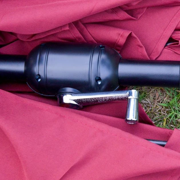 OUTSUNNY Garden Parasol Metal Red 2.6m 11 OUTSUNNY Garden Parasol Metal Red 2.6m - Image 9