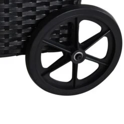 OUTSUNNY Steel Frame Rattan Adjustable Sun Lounger Set - Black -GardenChic Elegant Shop 5 1 201 18