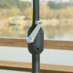 OUTSUNNY Garden Parasol Metal Green 2.7m -GardenChic Elegant Shop 5 1 202 52