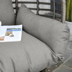 OUTSUNNY Rattan Egg Chair Brown -GardenChic Elegant Shop 5 1 209