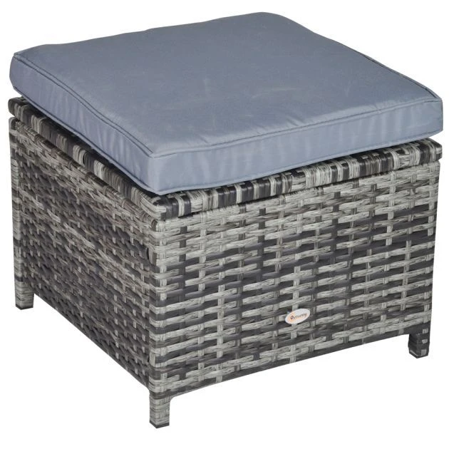 OUTSUNNY Rattan Garden Dining Set Grey 11 Piece 9 OUTSUNNY Rattan Garden Dining Set Grey 11 Piece - Image 7