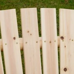 OUTSUNNY Wooden Swing Chair Natural 3 Seater -GardenChic Elegant Shop 5 2 112 34